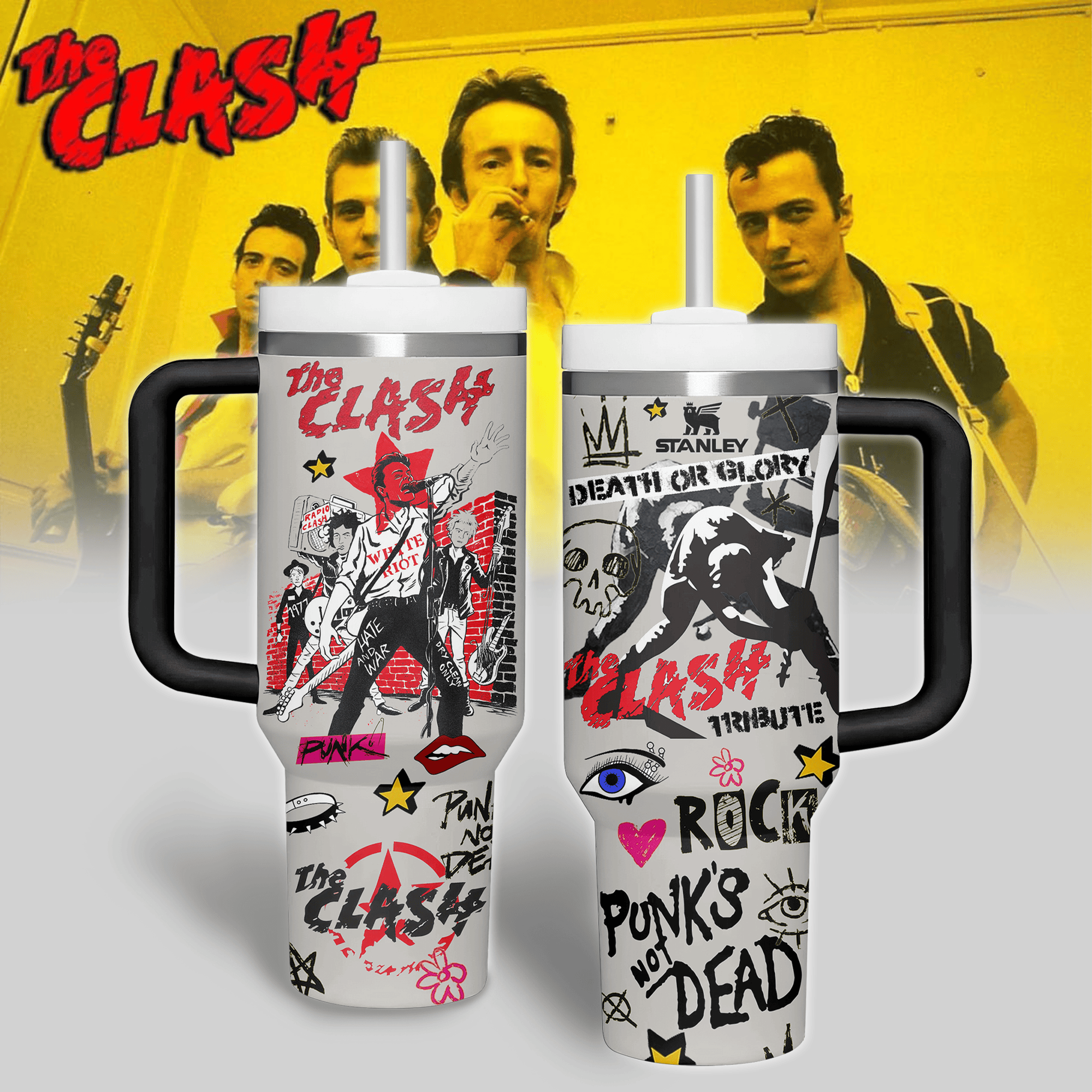 The Clash Band Music Custom Stanley Cup 40 oz 30 oz Tumbler With HandleTVC2301311