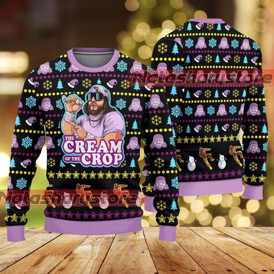 The Cream of the Crop Macho Man Randy Savage Ugly Christmas Sweater