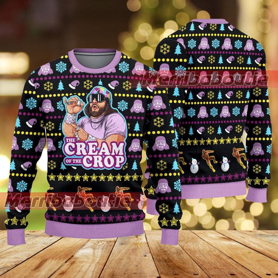 The Cream of the Crop Macho Man Randy Savage Ugly Knitted Christmas