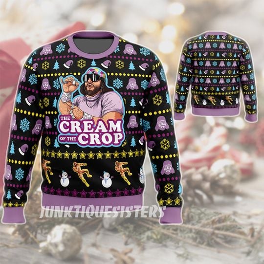 The Cream Of The Crop Randy Savage Ugly Sweater - Image 5