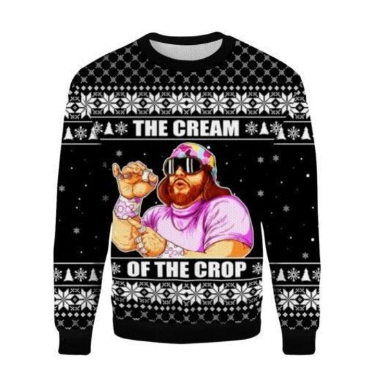 The Cream Of The Crop Ugly Christmas Sweater, Macho Man Randy Savage - Image 6