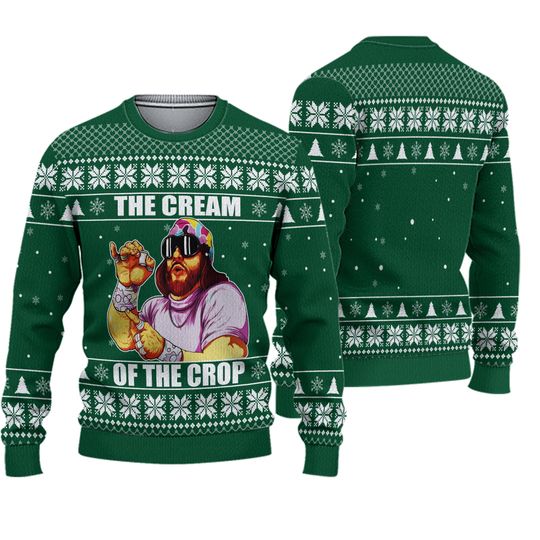 The Cream Of The Crop Ugly Christmas Sweater, Macho Man Randy Savage Sweatshirt - Image 2