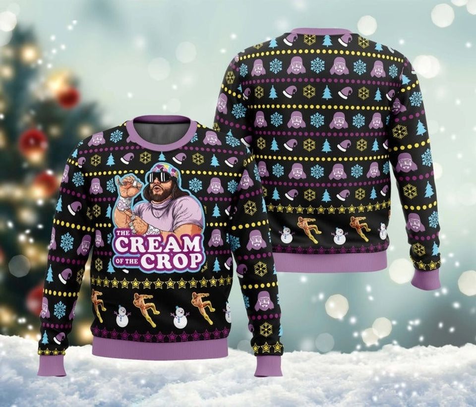 The Cream of the Crop Ugly Christmas Sweater, Macho Man Randy Savage Sweatshirt