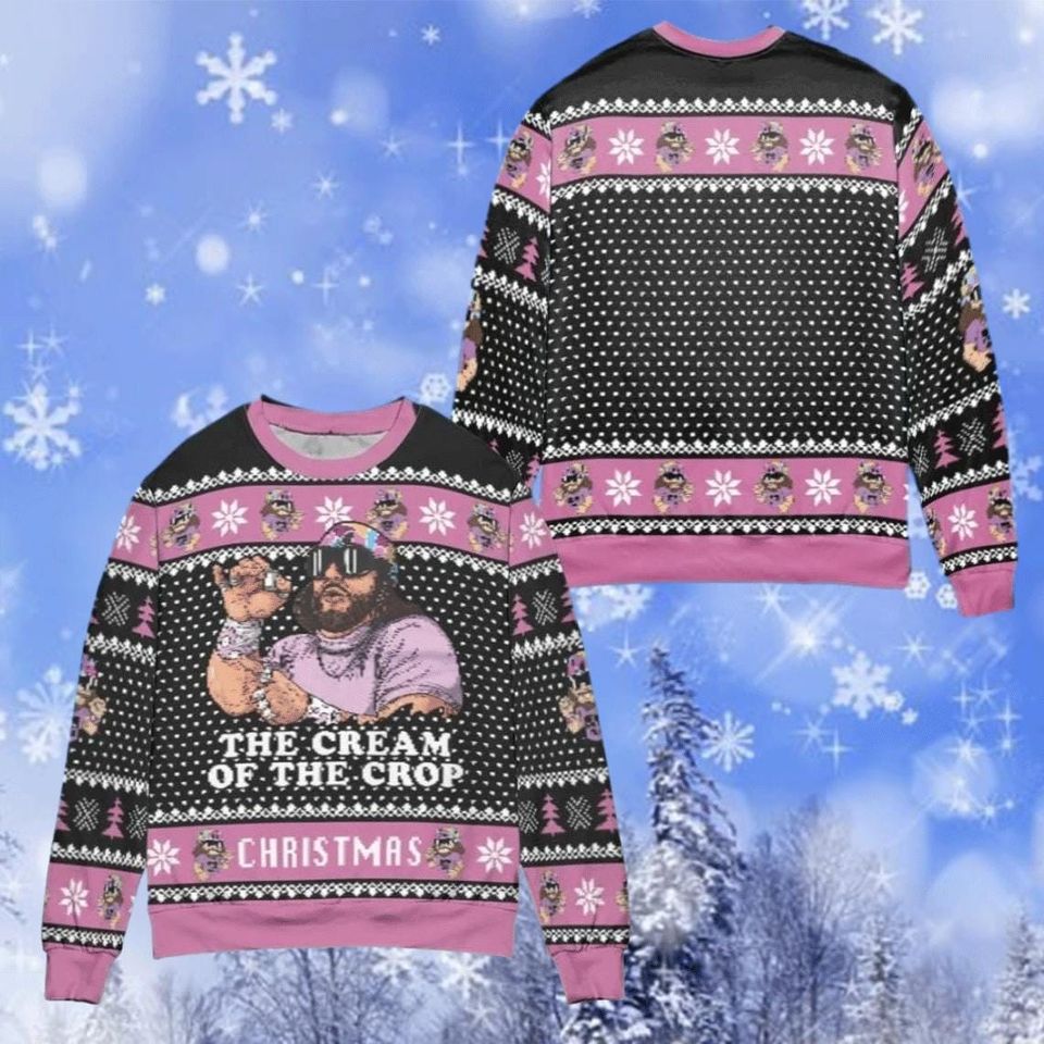 The Cream Of The Crop Ugly Christmas Sweater, Macho Man Randy Savage Sweatshirt - Image 2