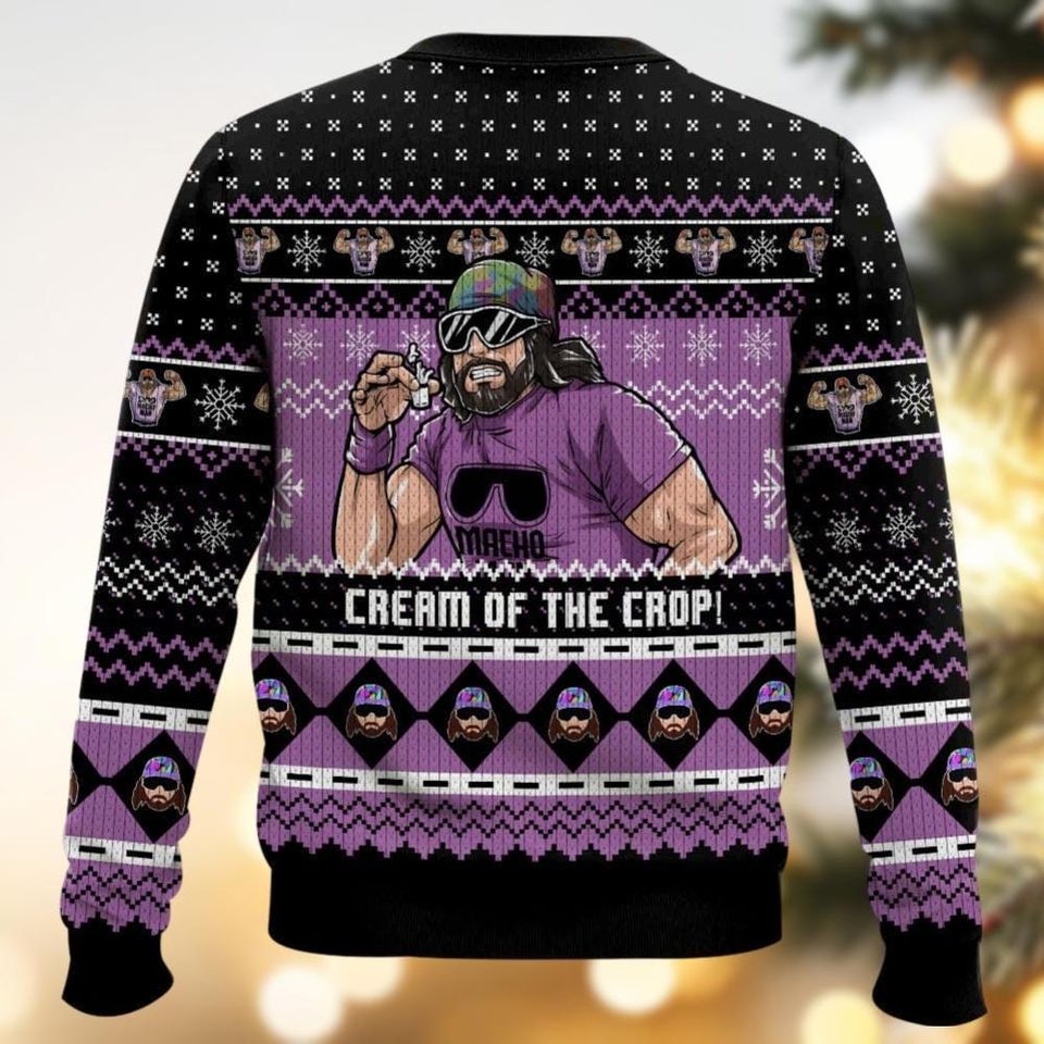 The Cream Of The Crop Ugly Christmas Sweater, Macho Man Randy Ugly Sweatshirt, Xmas Gifts - Image 4