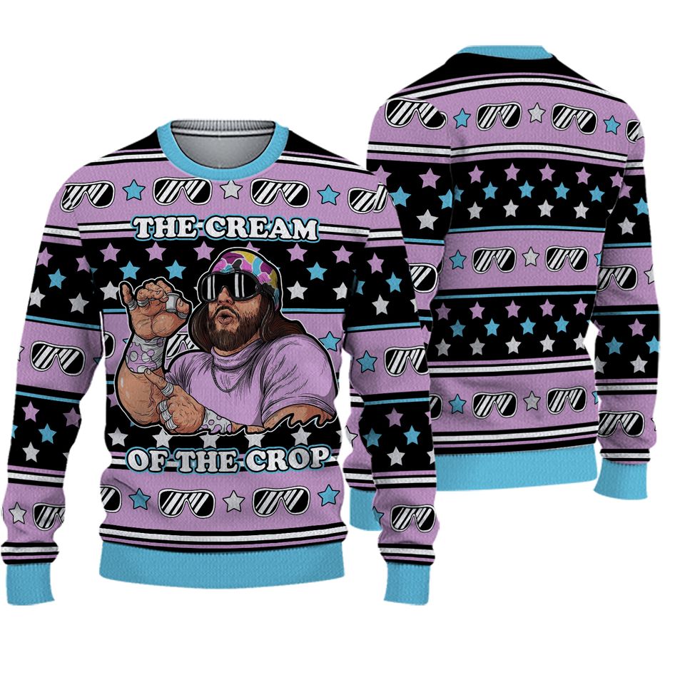 The Cream Of The Crop Wrestling Ugly Christmas Sweater