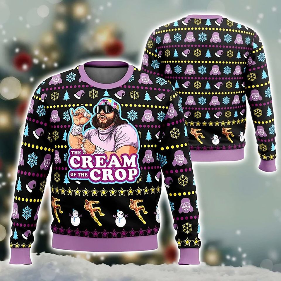 The Cream Of The Crop Wrestling Ugly Christmas Sweater