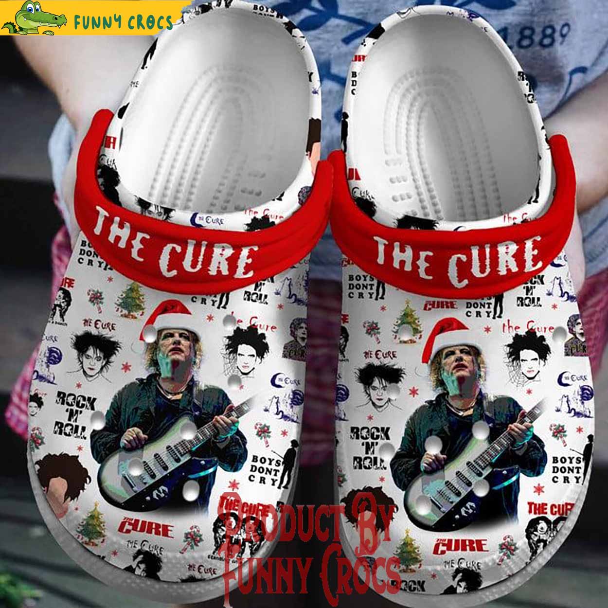 The Cure Music Christmas Crocs Crocband Clogs Shoes Comfortable For Men Women and Kids