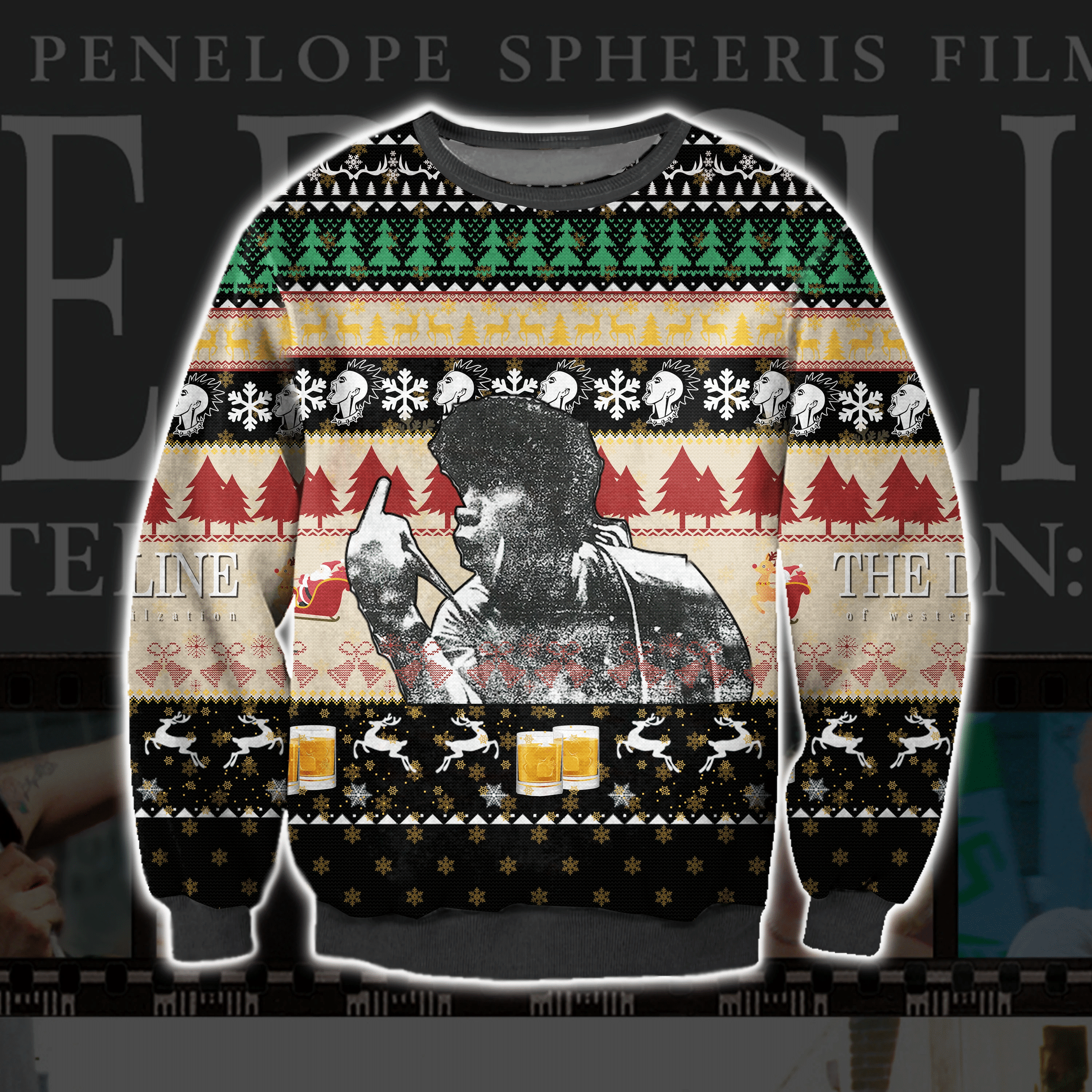 The Decline Of Western Civilization Ugly Christmas Sweater Adult 3D Funny Matching for family