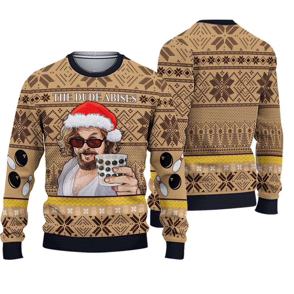 The Dude Abises The Big Lebowski Ugly Sweater