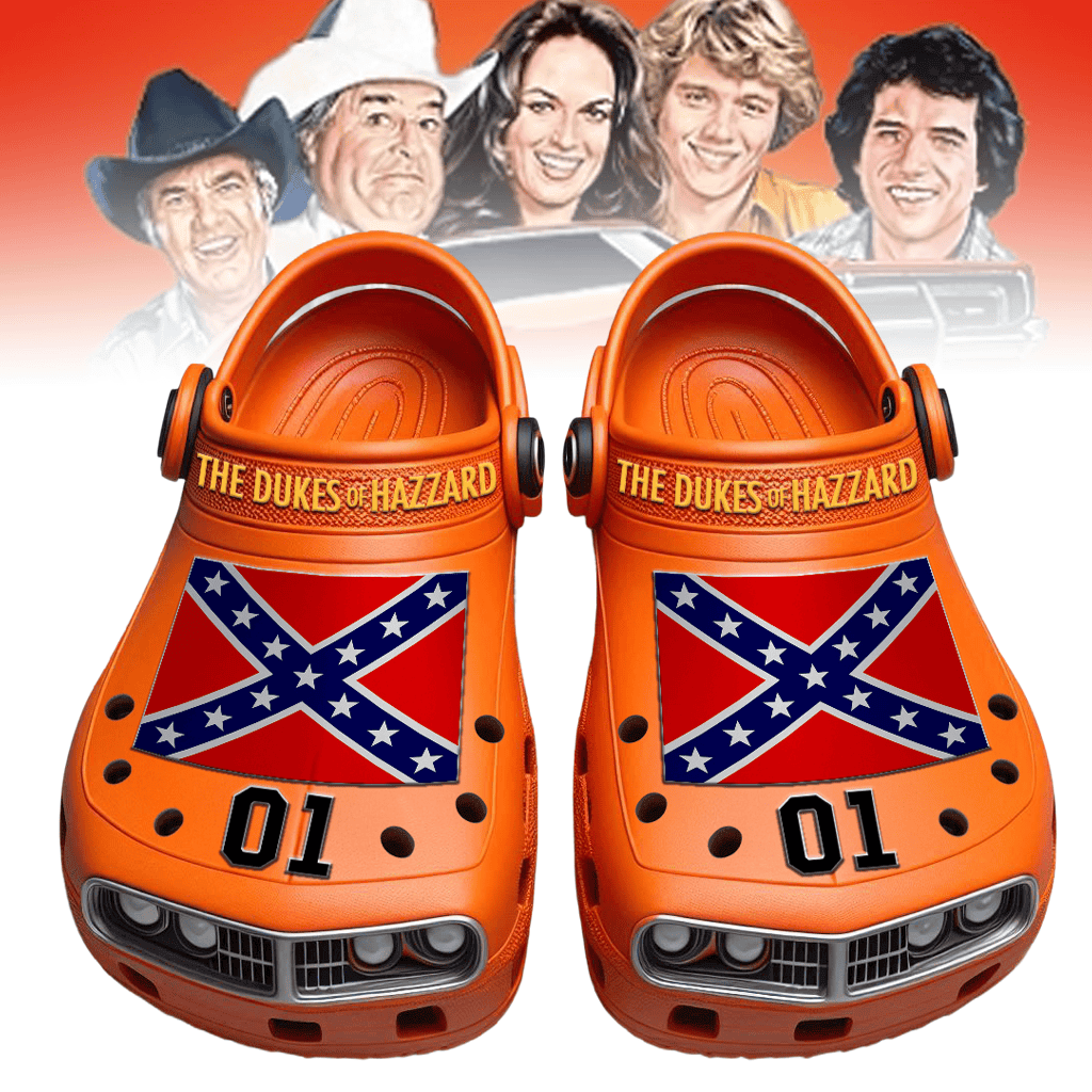 The Dukes of Hazzard TV Series Crocs Crocband Clogs Shoes Comfortable For Men Women and Kids