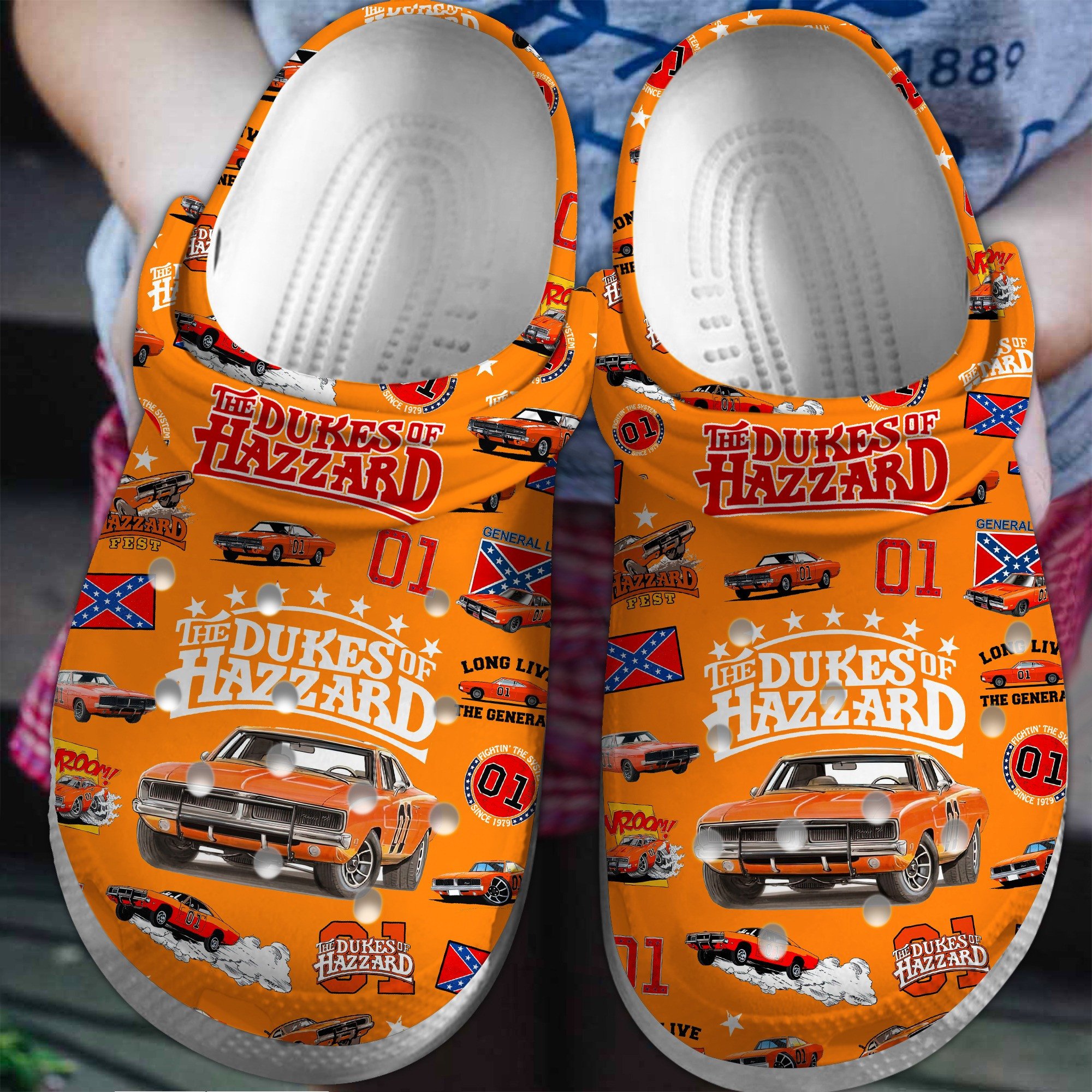 The Dukes Of Hazzard TV Series Crocs Crocband Clogs Shoes Comfortable For Men Women and Kids