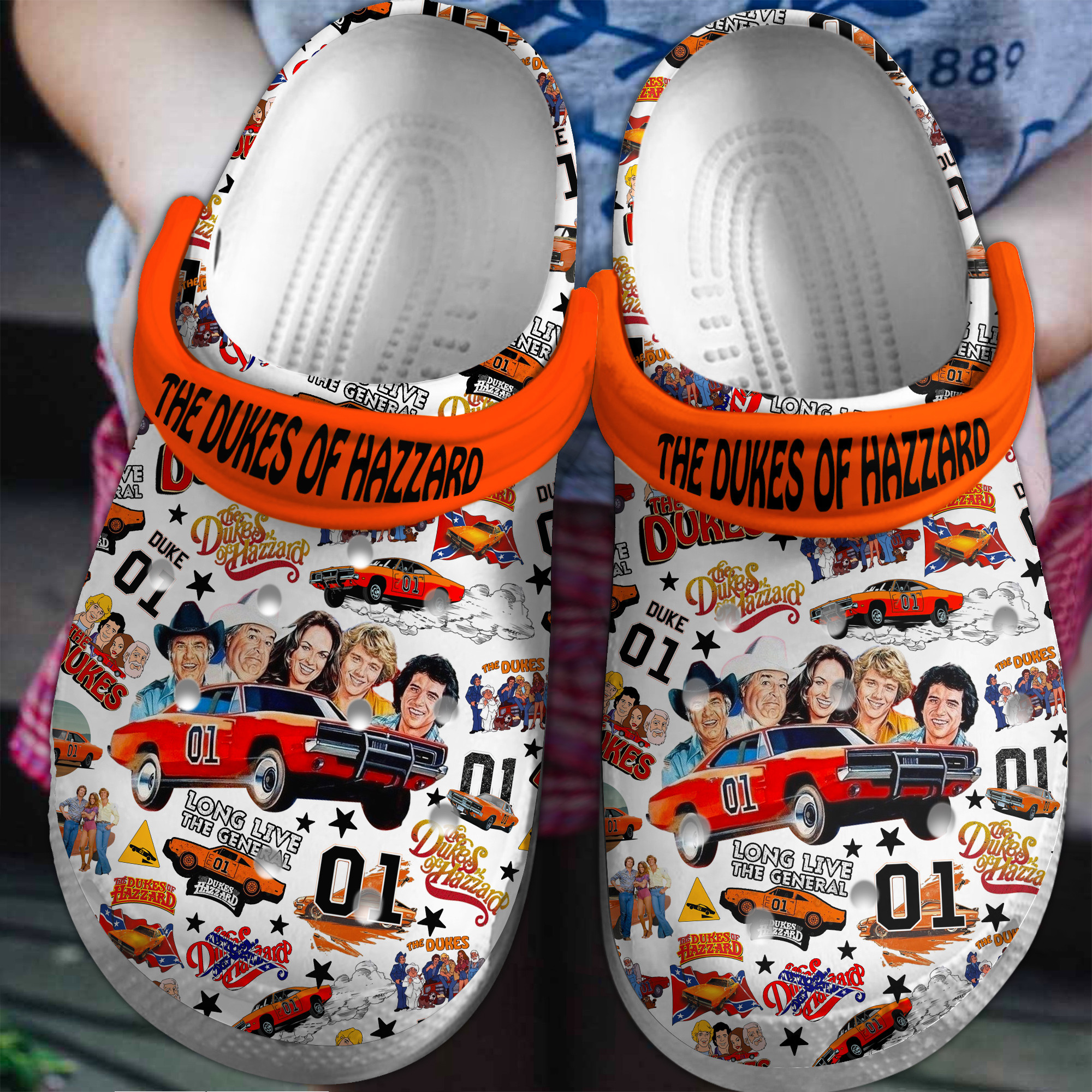 The Dukes Of Hazzard TV Series Crocs Crocband Clogs Shoes Comfortable For Men Women and Kids