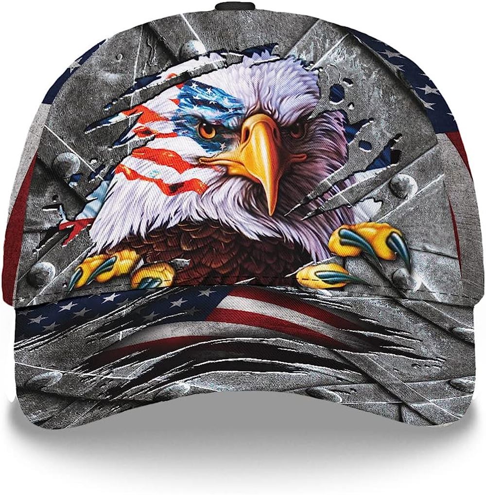 The Eagle American Flag Classic Hat, Christian Baseball Cap, Jesus Hat Trucker Hats Custom Hats Gifts For Men & Women