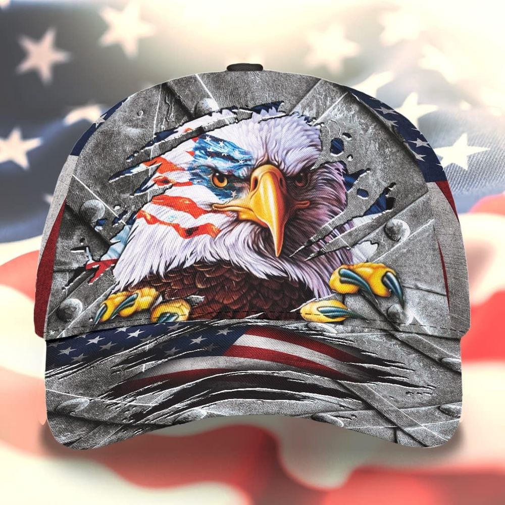 The Eagle American Flag Classic Hat, Christian Baseball Cap, Jesus Hat Trucker Hats Custom Hats Gifts For Men & Women