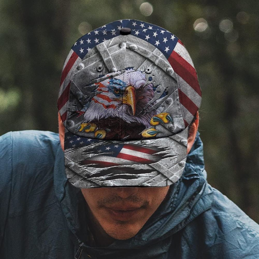The Eagle American Flag Classic Hat, Christian Baseball Cap, Jesus Hat Trucker Hats Custom Hats Gifts For Men & Women