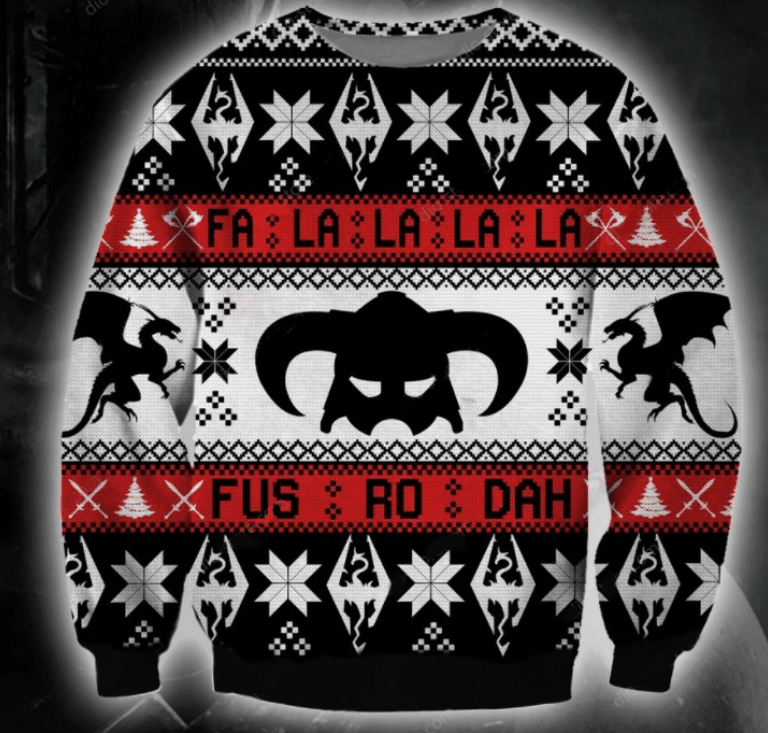 The Elder Scrolls Ugly Christmas Sweater Adult 3D Funny Matching for family