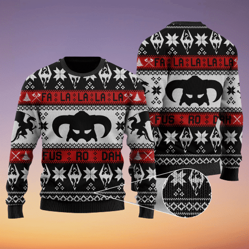 The Elder Scrolls Ugly Christmas Sweater Adult 3D Funny Matching for family
