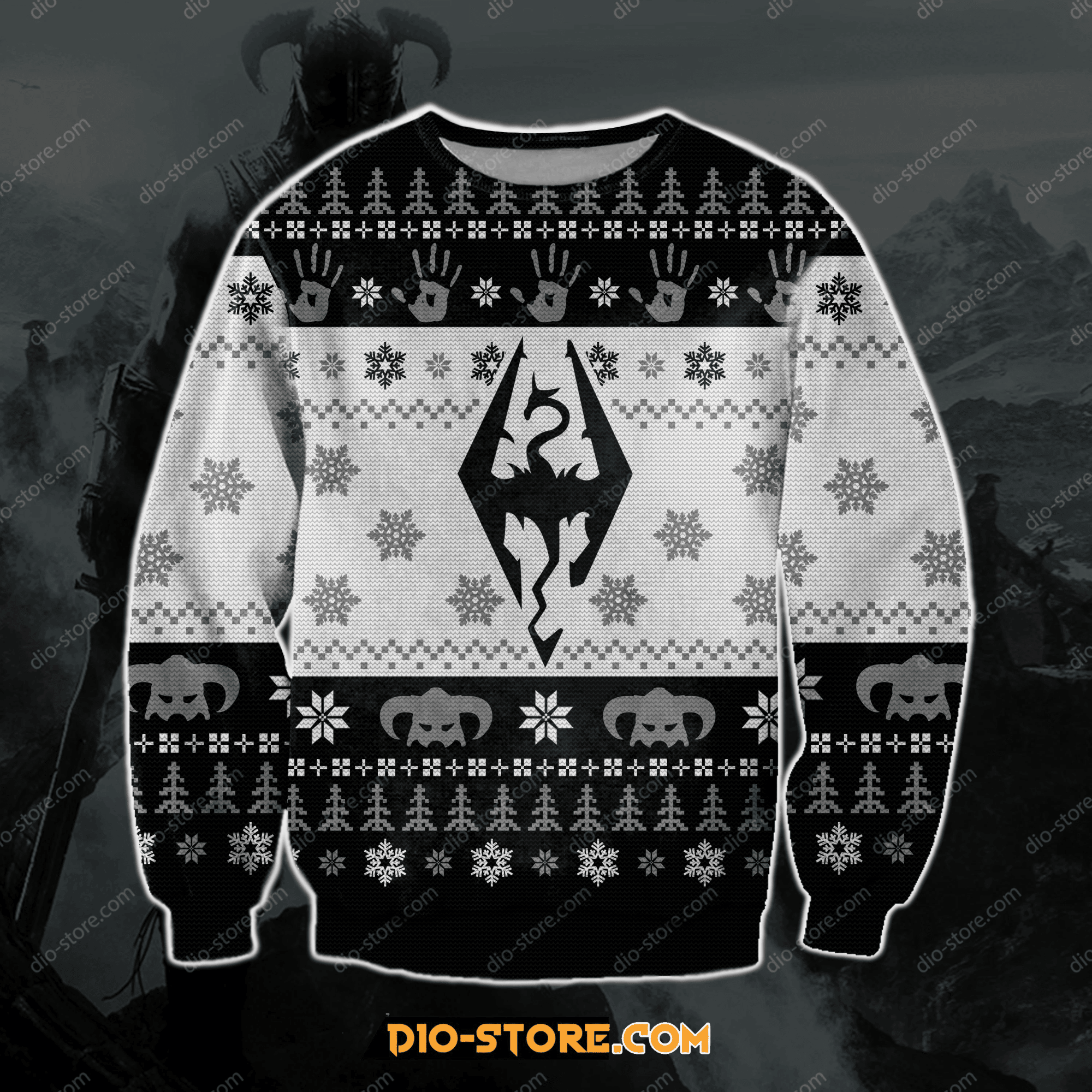 The Elder Scrolls V Skyrim For Unisex Ugly Christmas Sweater Adult 3D Funny Matching for family