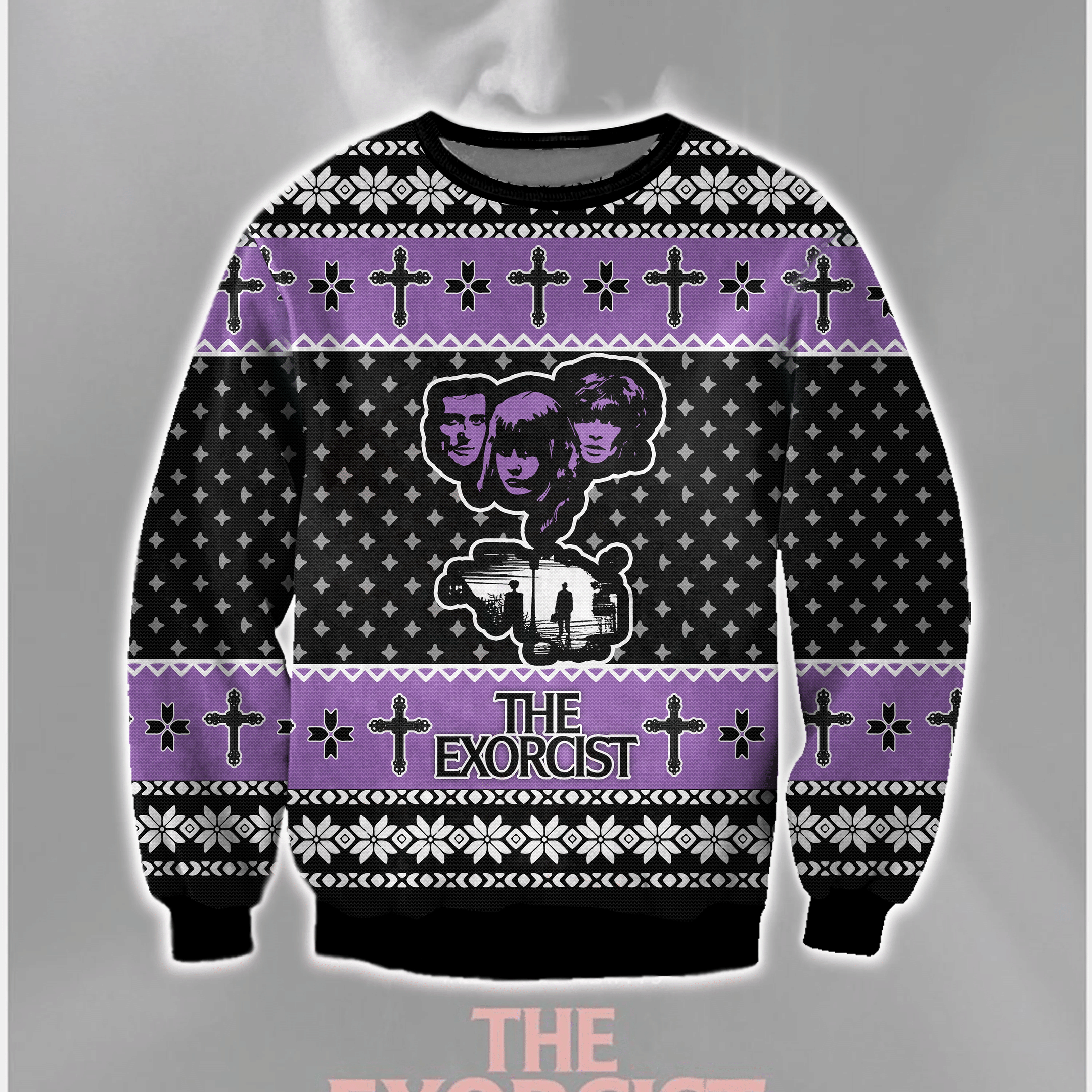 The Exorcist Ugly Christmas Sweater Adult 3D Funny Matching for family