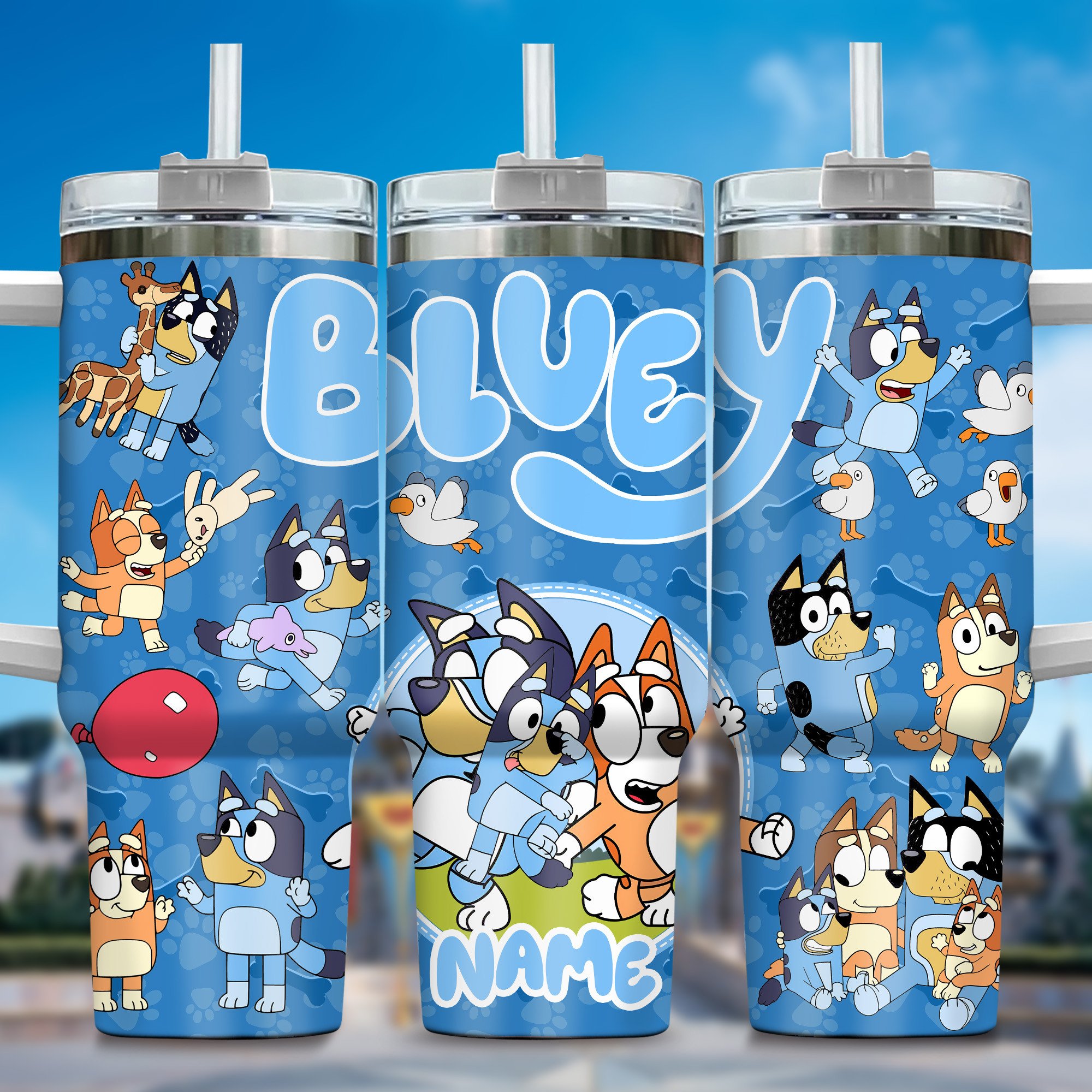 The Family Bluey Cartoon Custom Stanley Cup 40 oz 30 oz Tumbler With HandleTVC2301359