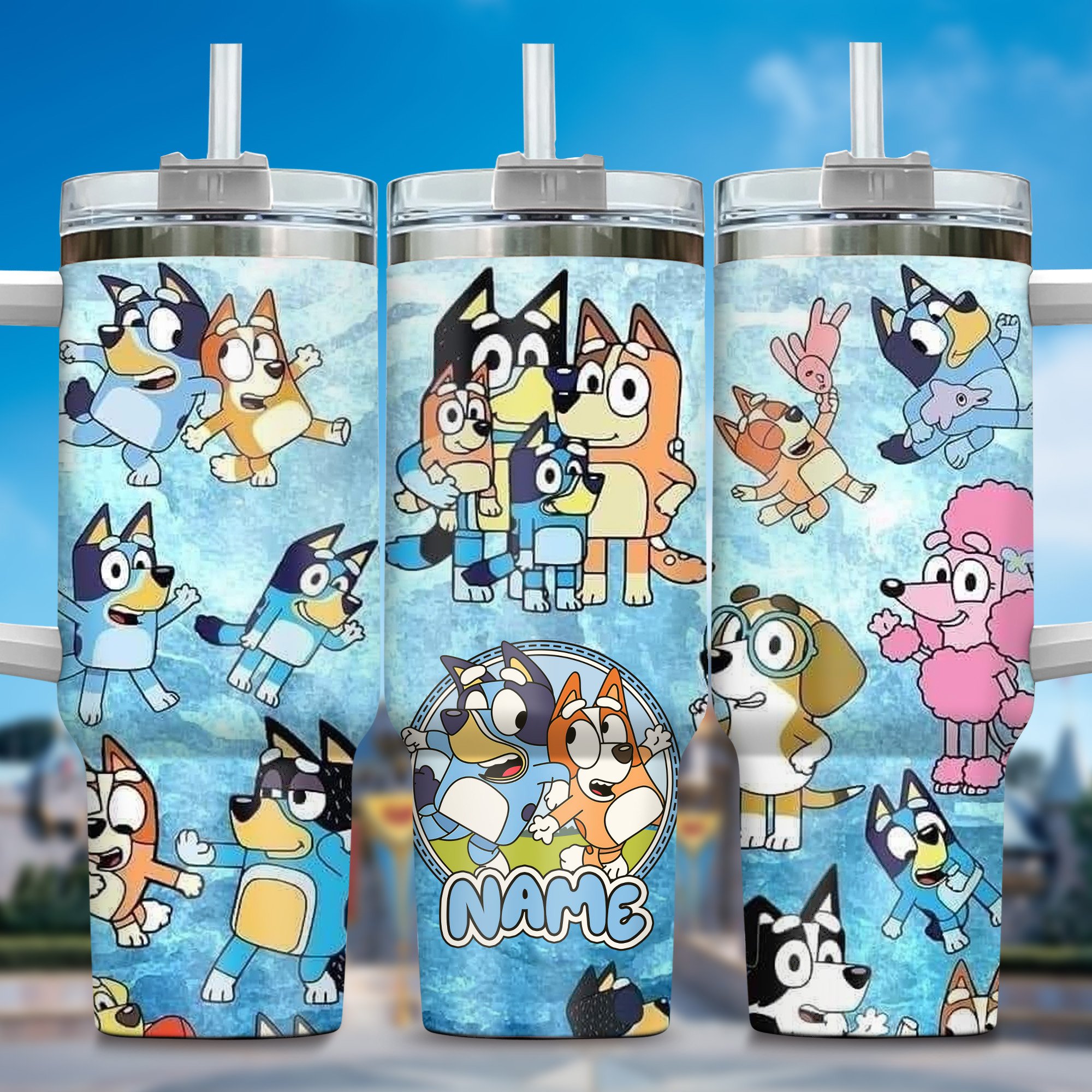 The Family Bluey Cartoon Custom Stanley Cup 40 oz 30 oz Tumbler With HandleTVC2301359