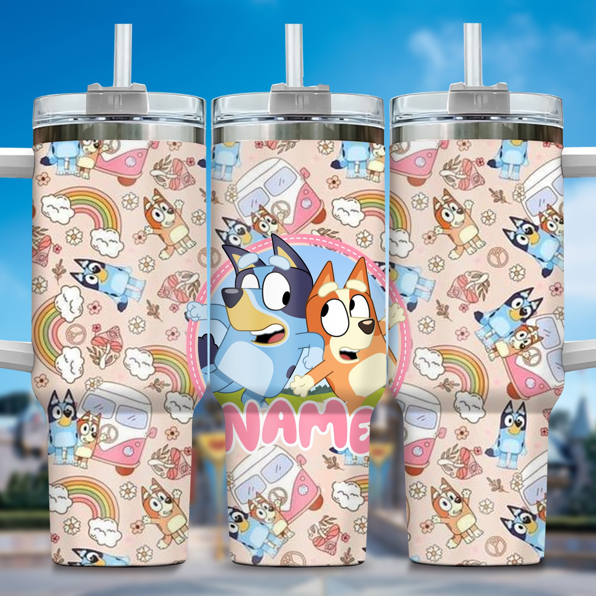 The Family Bluey Cartoon Custom Stanley Cup 40 oz 30 oz Tumbler With HandleTVC2301360
