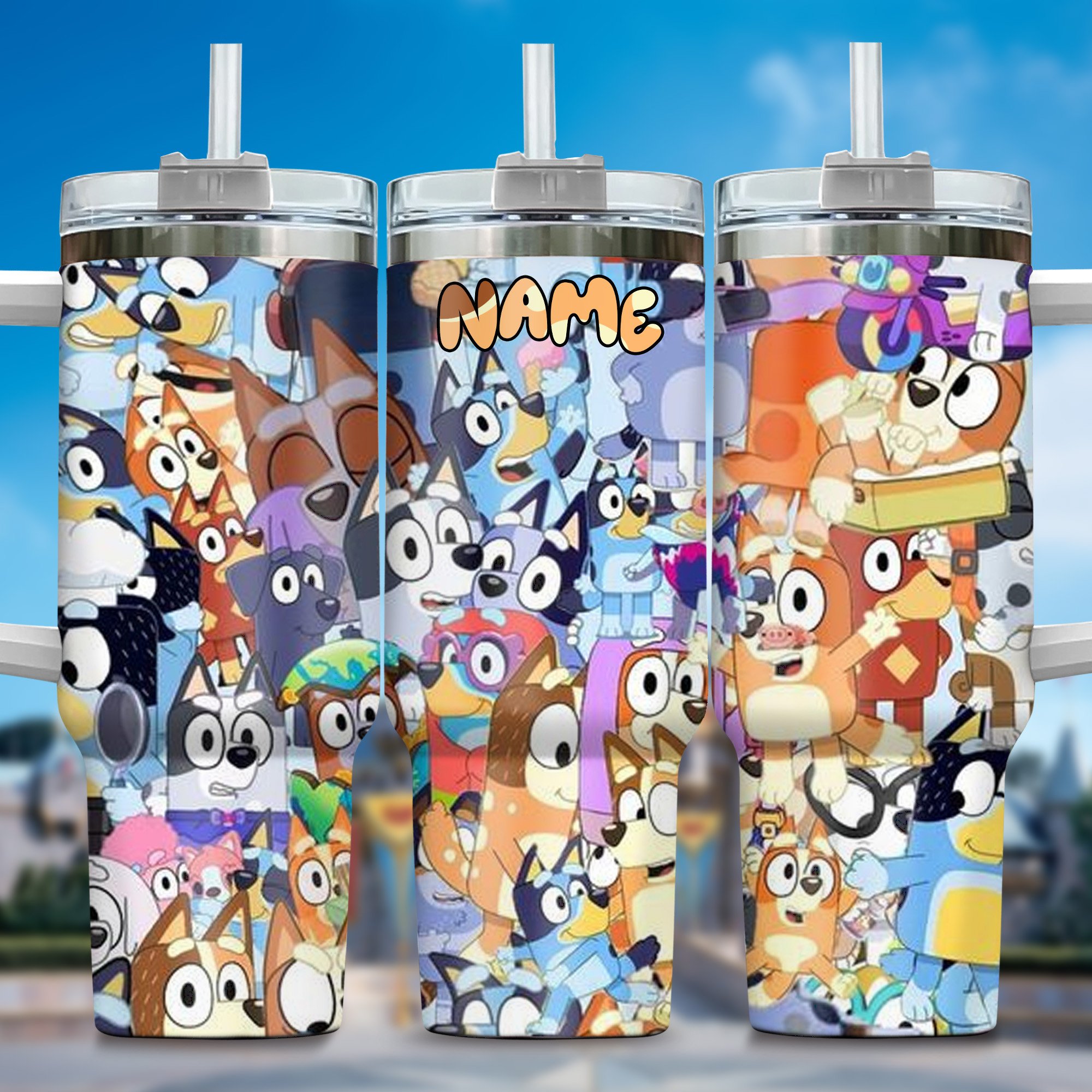 The Family Bluey Cartoon Custom Stanley Cup 40 oz 30 oz Tumbler With HandleTVC2301360
