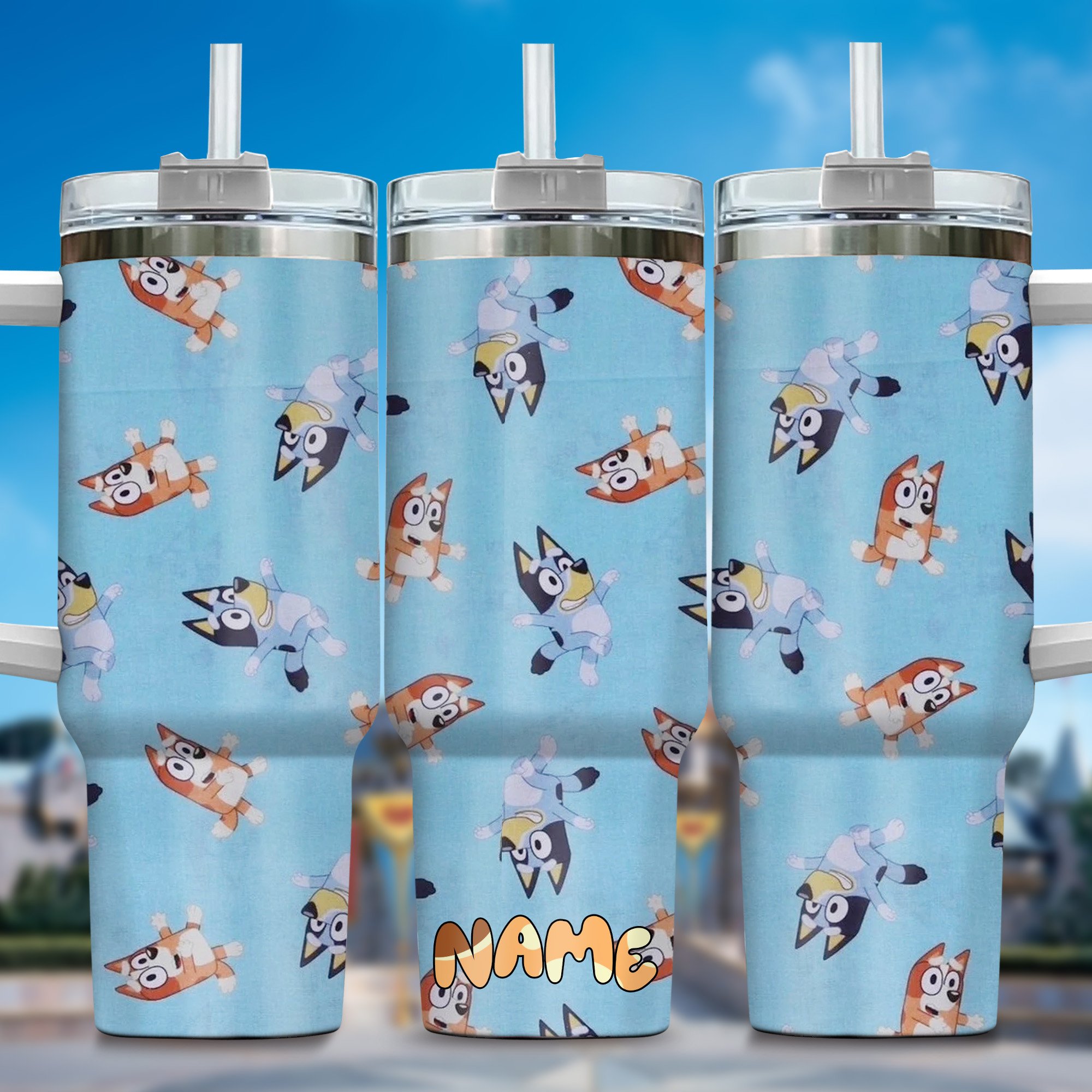 The Family Bluey Cartoon Custom Stanley Cup 40 oz 30 oz Tumbler With HandleTVC2301360