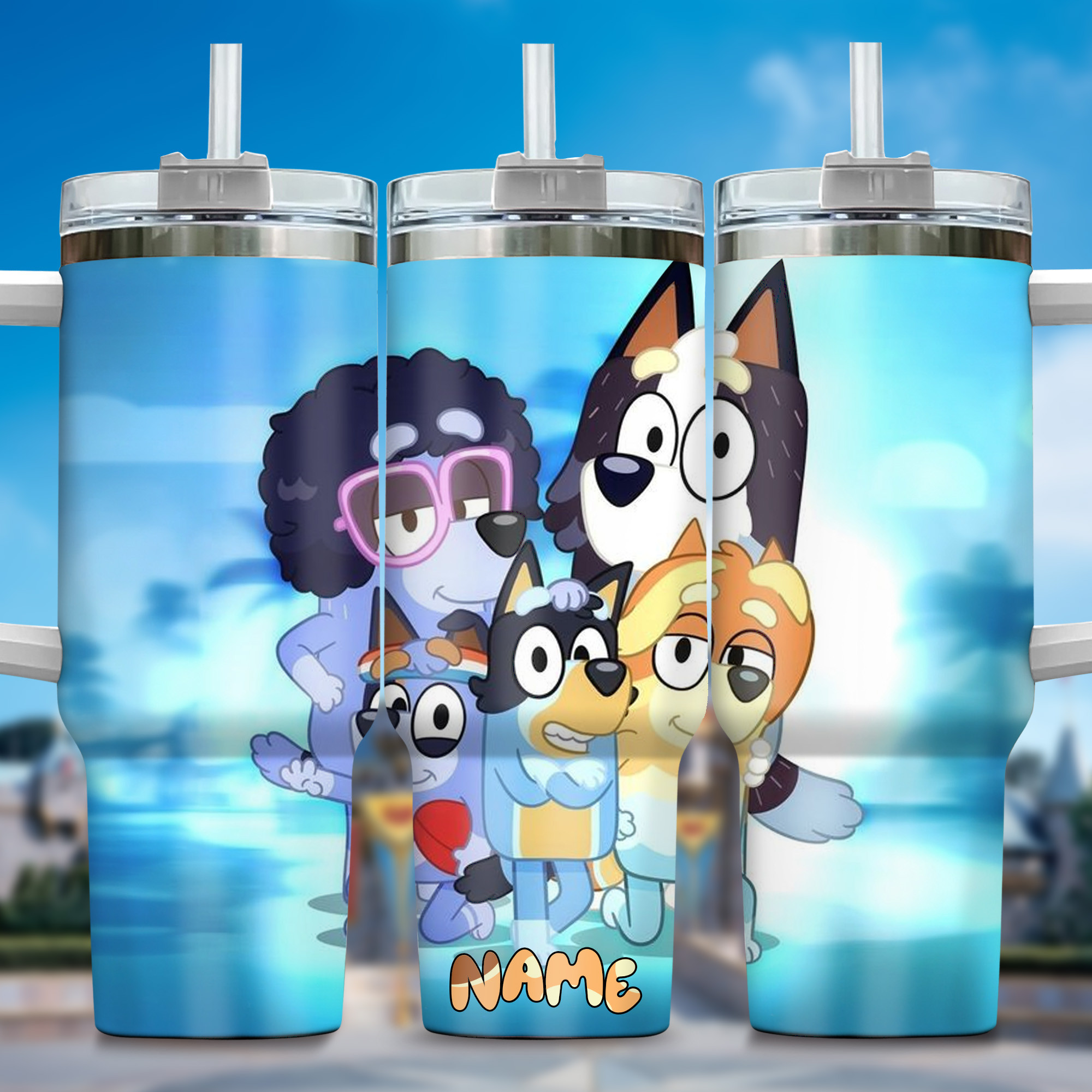 The Family Bluey Cartoon Custom Stanley Cup 40 oz 30 oz Tumbler With HandleTVC2301361