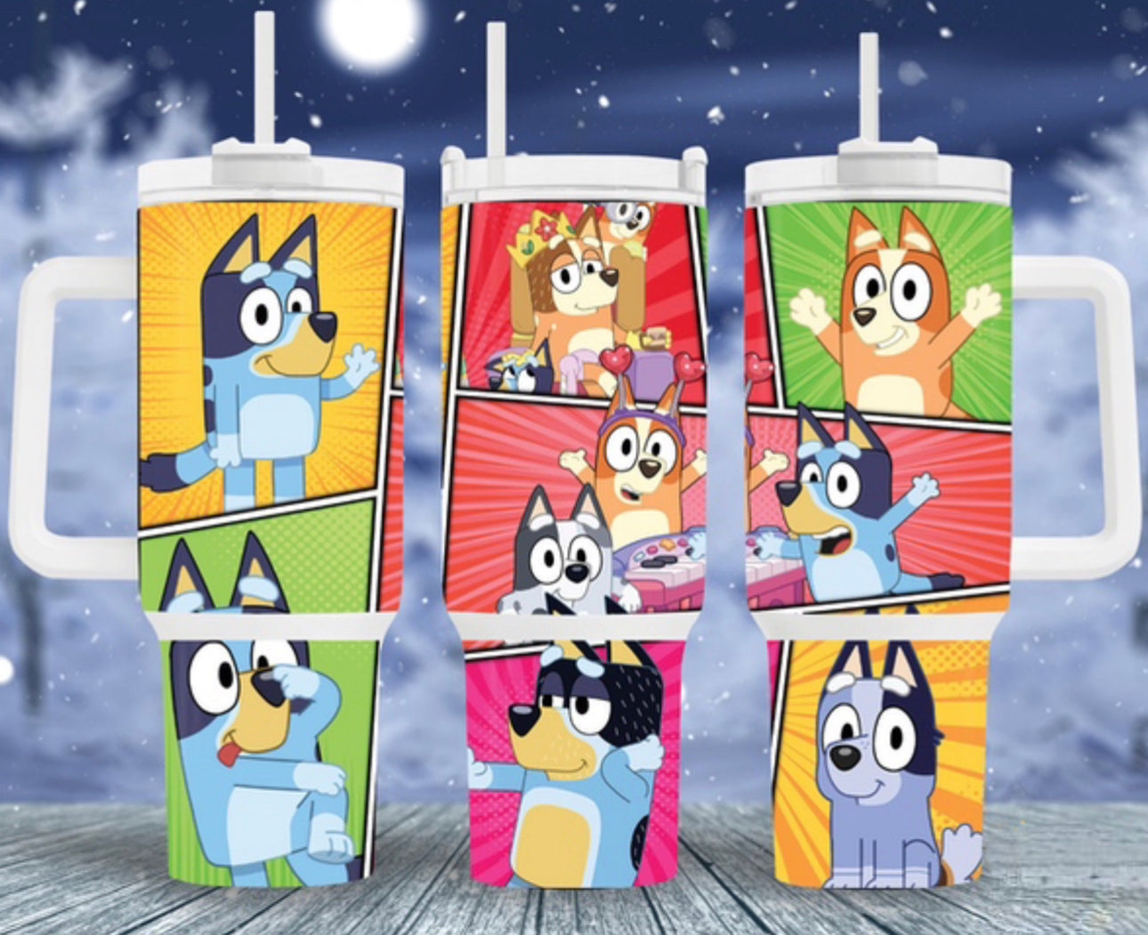 The Family Bluey Cartoon Custom Stanley Cup 40 oz 30 oz Tumbler With HandleTVC2301753