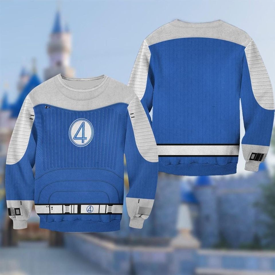 The Fantastic Four First Steps 3D Full Over Print , Fantastic Four Halloween 3D Sweatshirt - Image 2