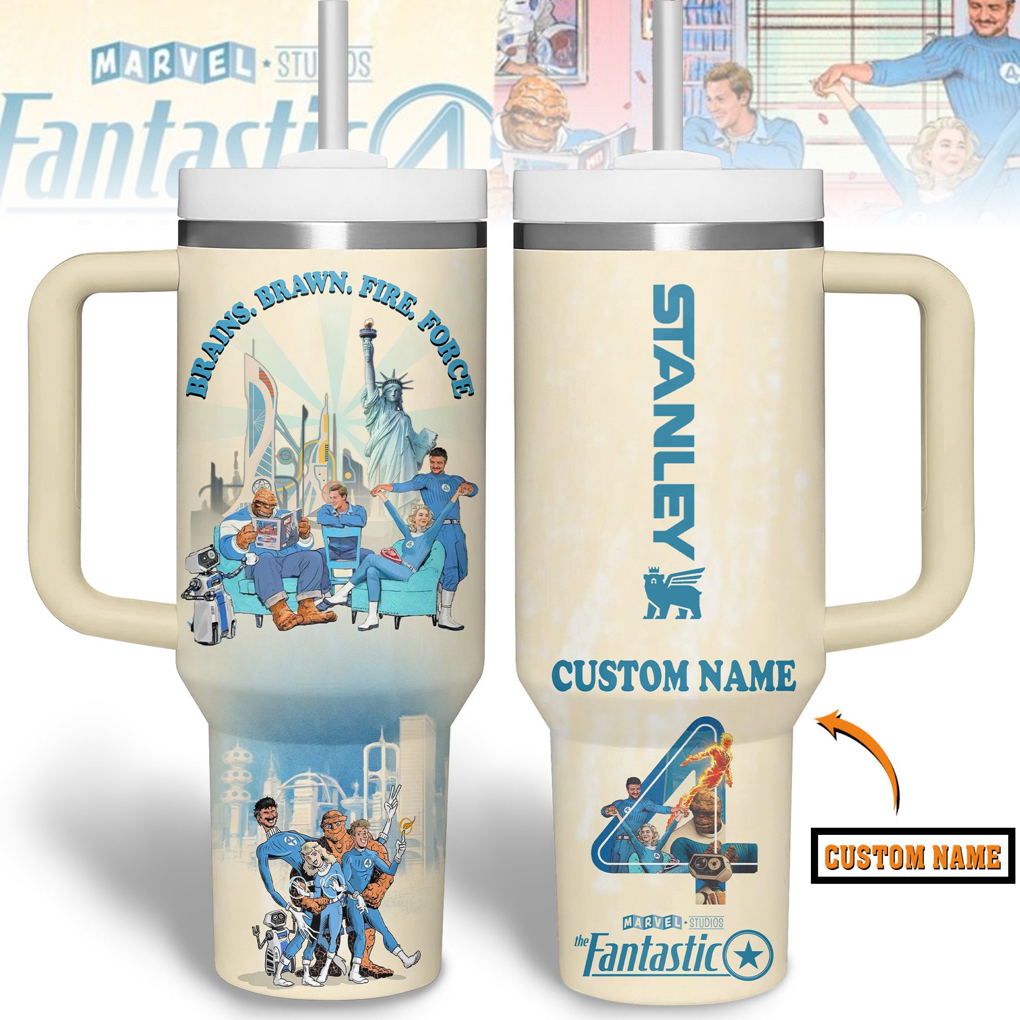 The Fantastic Four: First Steps Movies Custom Stanley Cup 40 oz 30 oz Tumbler With HandleTVC2301178