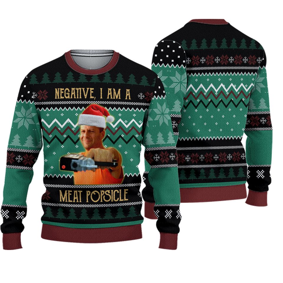 The Fifth Element Christmas Ugly Sweater, Negative I Am A Meat Popsicle