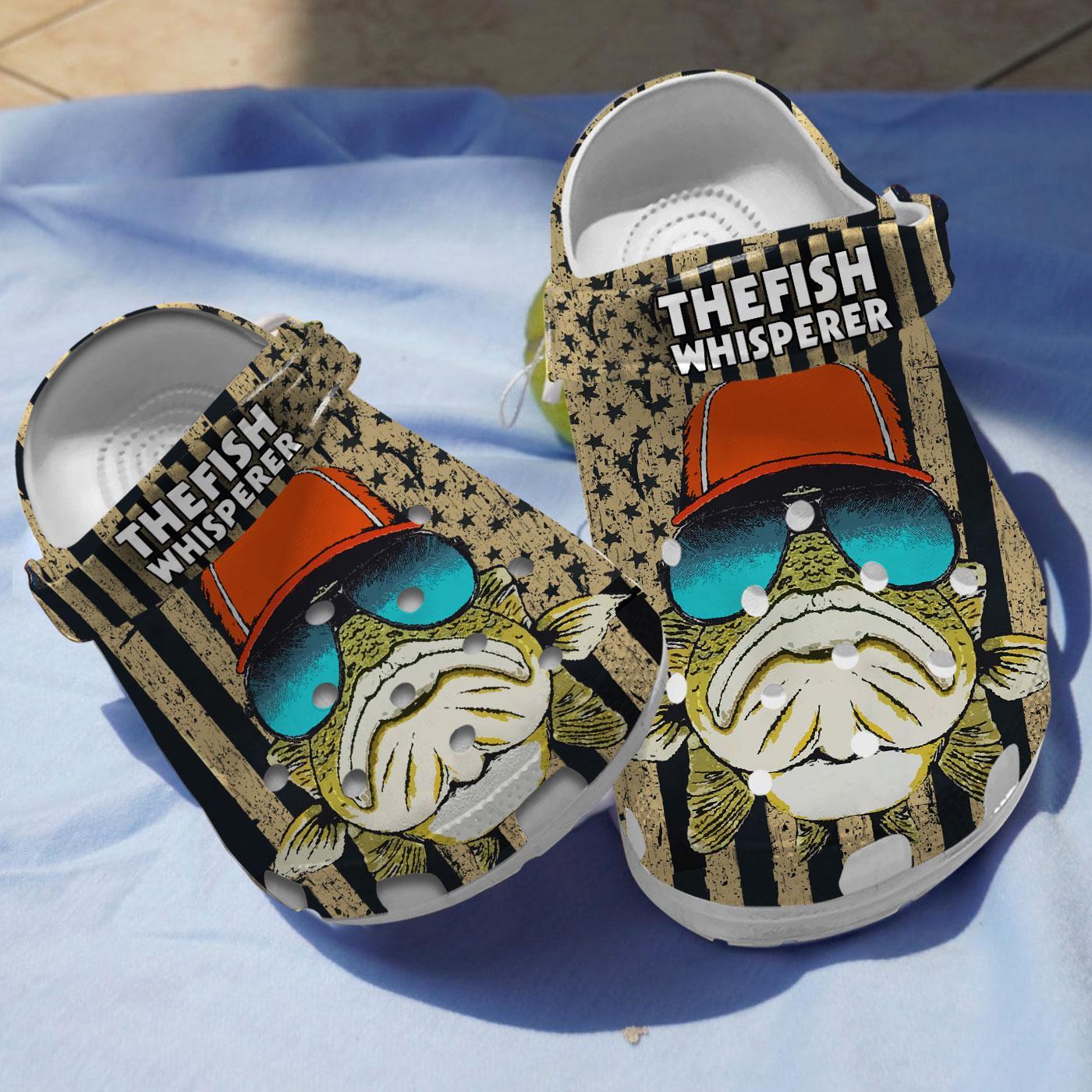 The Fish Whisperer Crocs Crocband Clogs Shoes Comfortable For Men Women and Kids