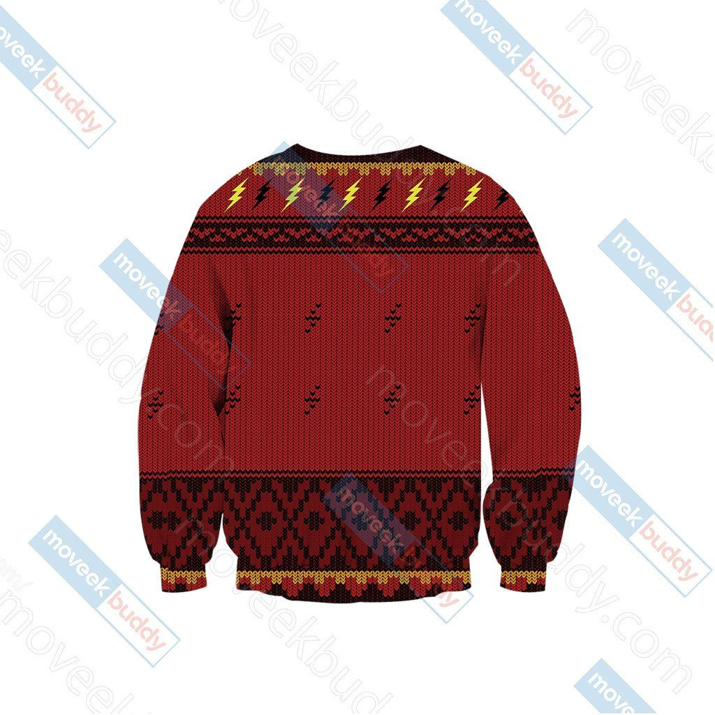 The Flash Knitting For Unisex Ugly Christmas Sweater Adult 3D Funny Matching for family - Image 3