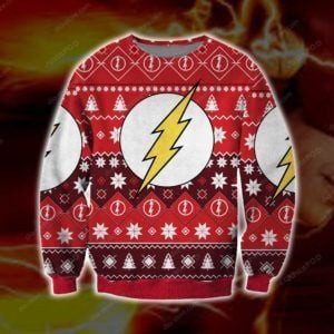 The Flash Logo Ugly Christmas Sweater Adult 3D Funny Matching for family
