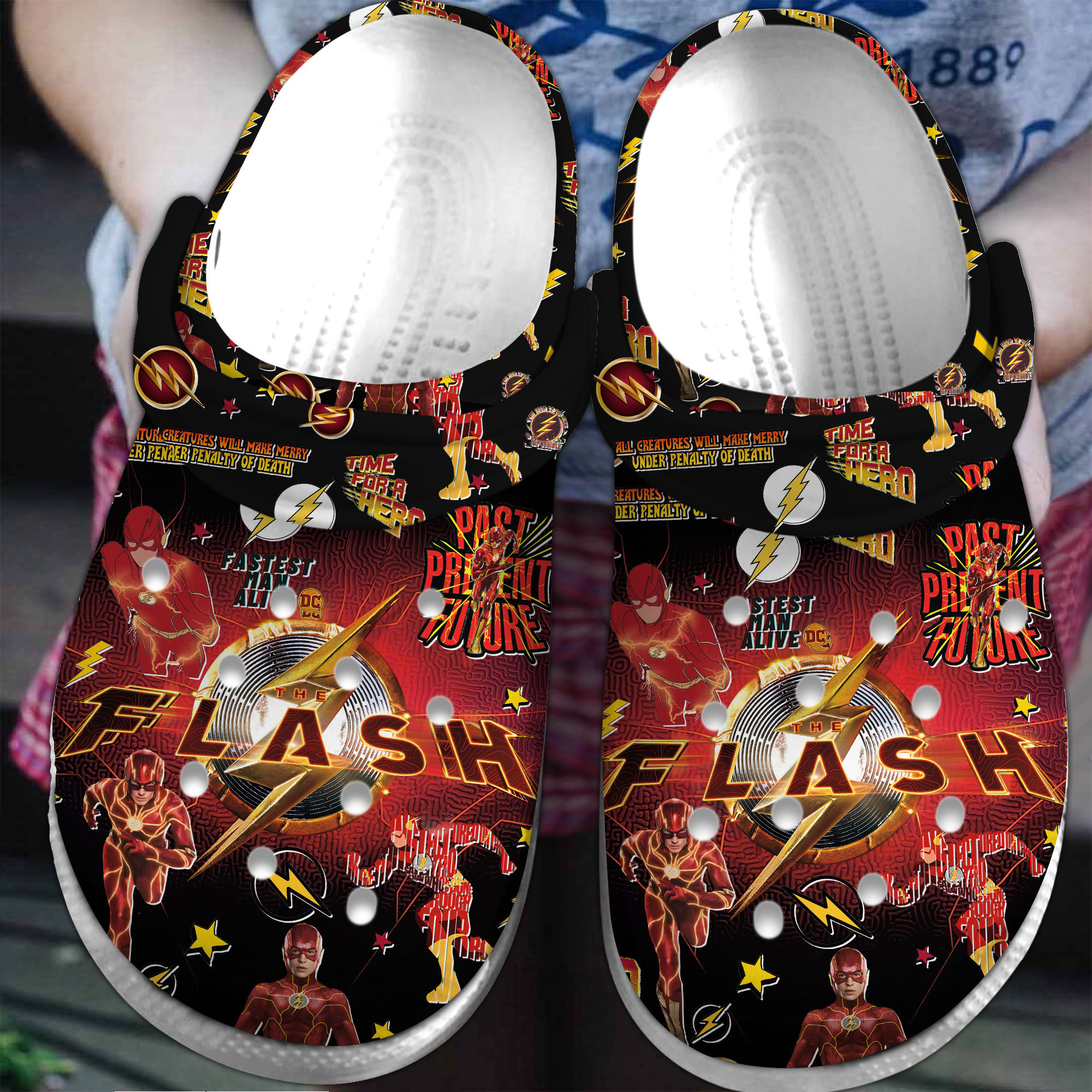 The Flash Movie Crocs Crocband Clogs Shoes Comfortable For Men Women and Kids