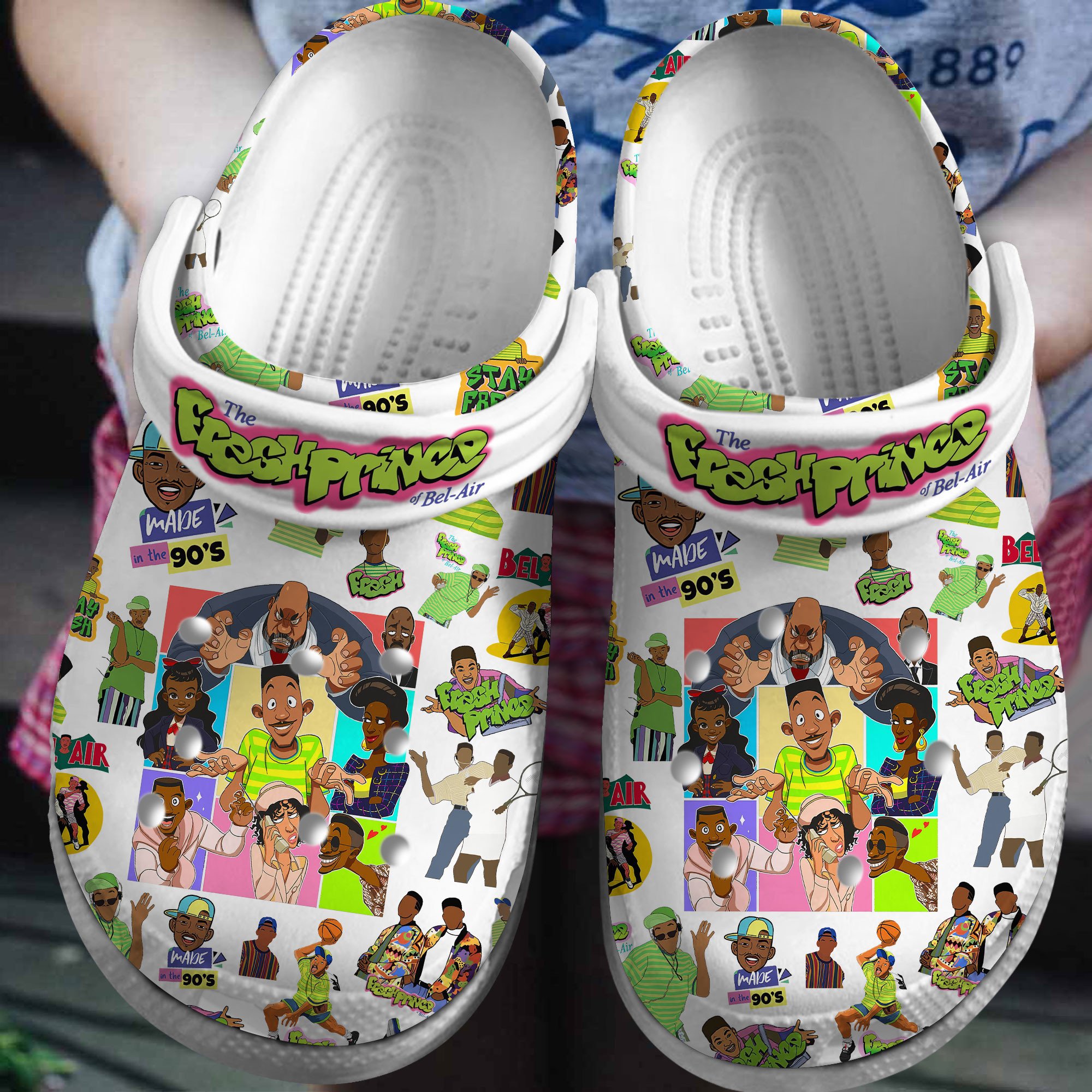 The Fresh Prince Of Bel-Air TV Series Crocs Crocband Clogs Shoes Comfortable For Men Women and Kids