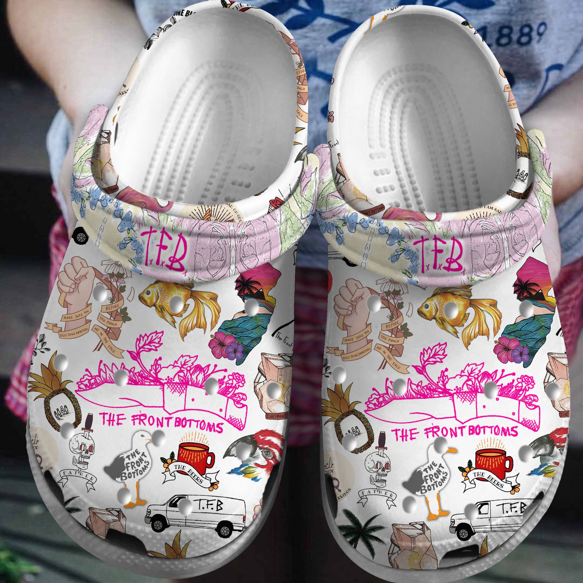 The Front Bottoms Music Crocs Crocband Clogs Shoes Comfortable For Men Women and Kids