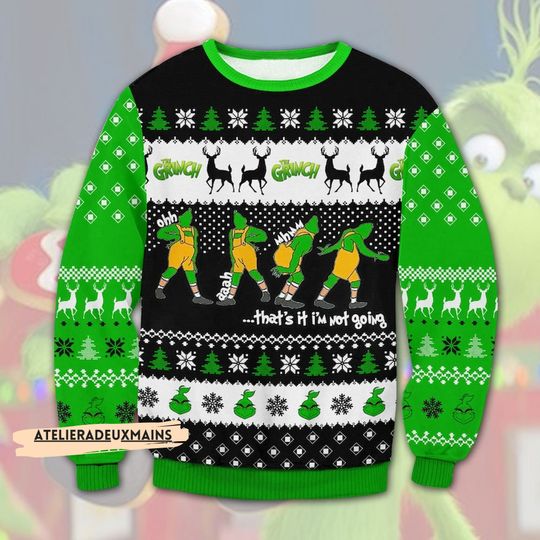 The funny character Christmas Ugly Sweater Xmas, Funny Grinchs Lovers Ugly Sweater - Image 4