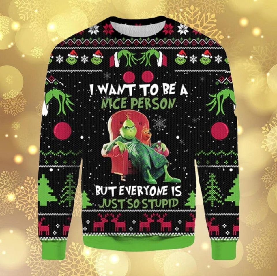The funny character Ugly Christmas Sweater