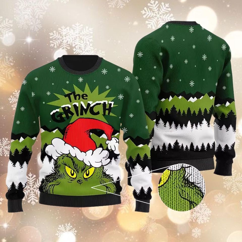 The funny character Ugly Christmas Sweater, Grin Ugly Sweatshirt