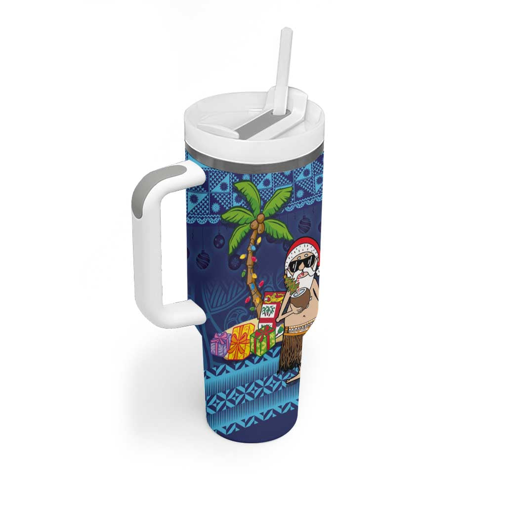 The Funny Santa Wears Sulu Christmas Fijian Christmas Palm Tree Custom Stanley Cup 40 oz 30 oz Tumbler With HandleTVC2301345 - Image 2