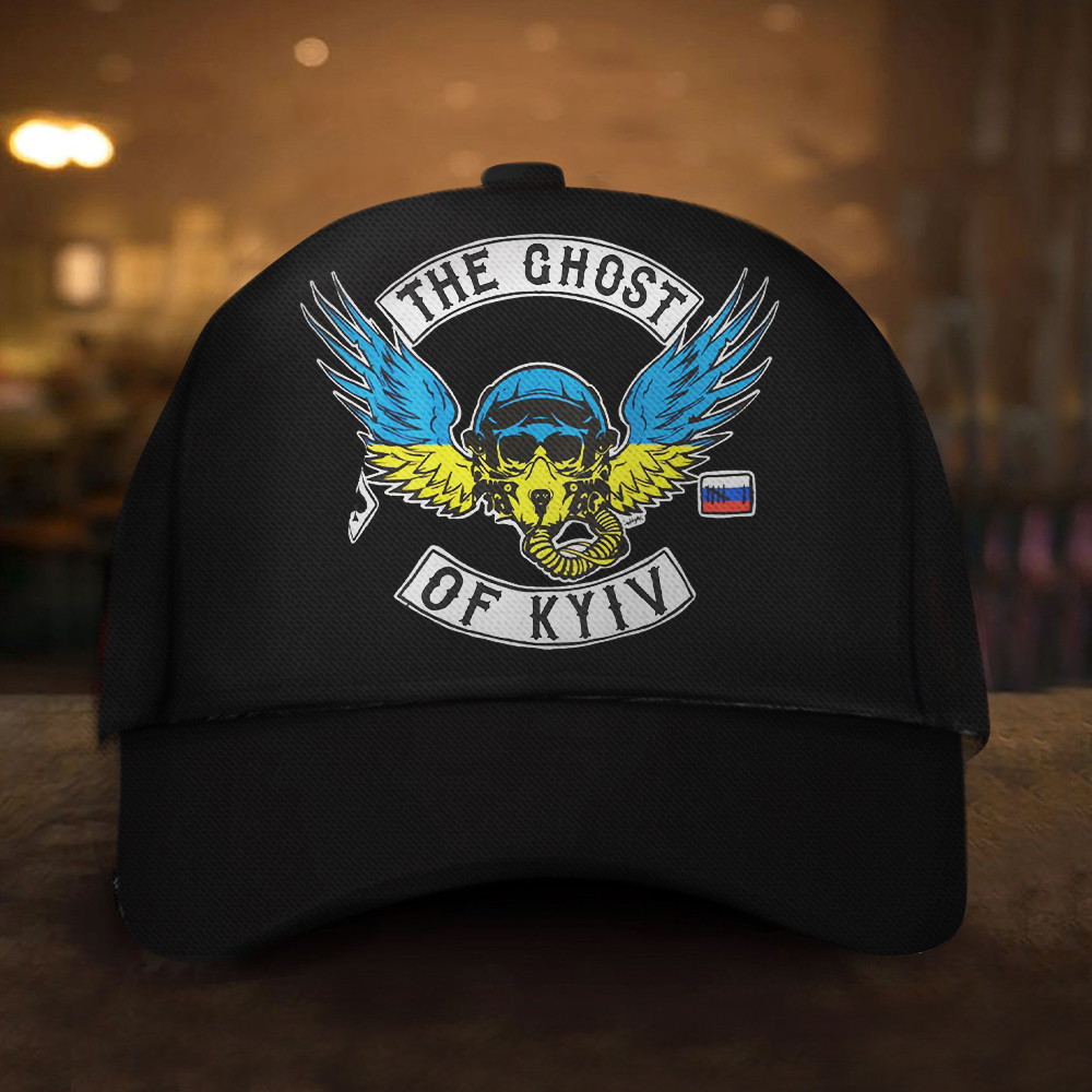 The Ghost Of Kyiv Hat Anti Putin Stand With Ukraine Ukrainian Merch Hat Classic Cap Trucker Hats Custom Hats Gifts For Men & Women