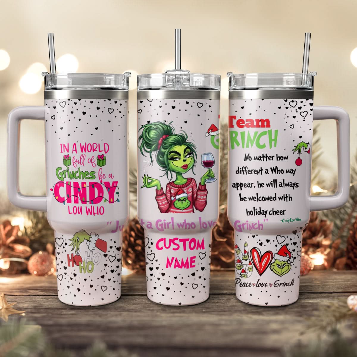 The Girl Grinch Movies Christmas Custom Stanley Cup 40 oz 30 oz Tumbler With HandleTVC2301440
