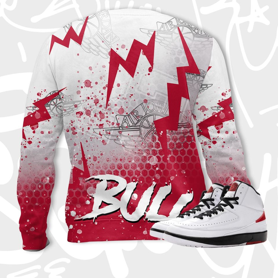 The GOAT 23 3D Hexagon.Jordan 2 OG Chicago,The GOAT 23 Sweatshirt - Image 3