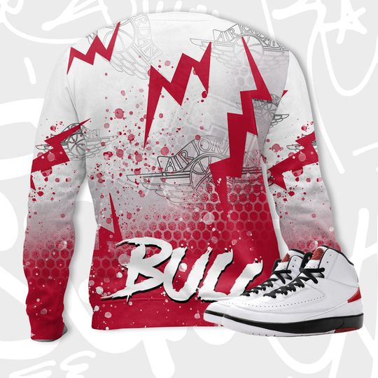 The GOAT 23 3D Hexagon.Jordan 2 OG Chicago,The GOAT 23 Sweatshirt - Image 8