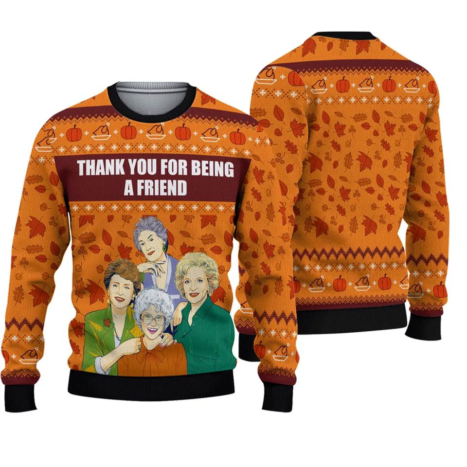 The Golden Girl Thank You For Being A Friend Christmas Unisex Woolen Sweater