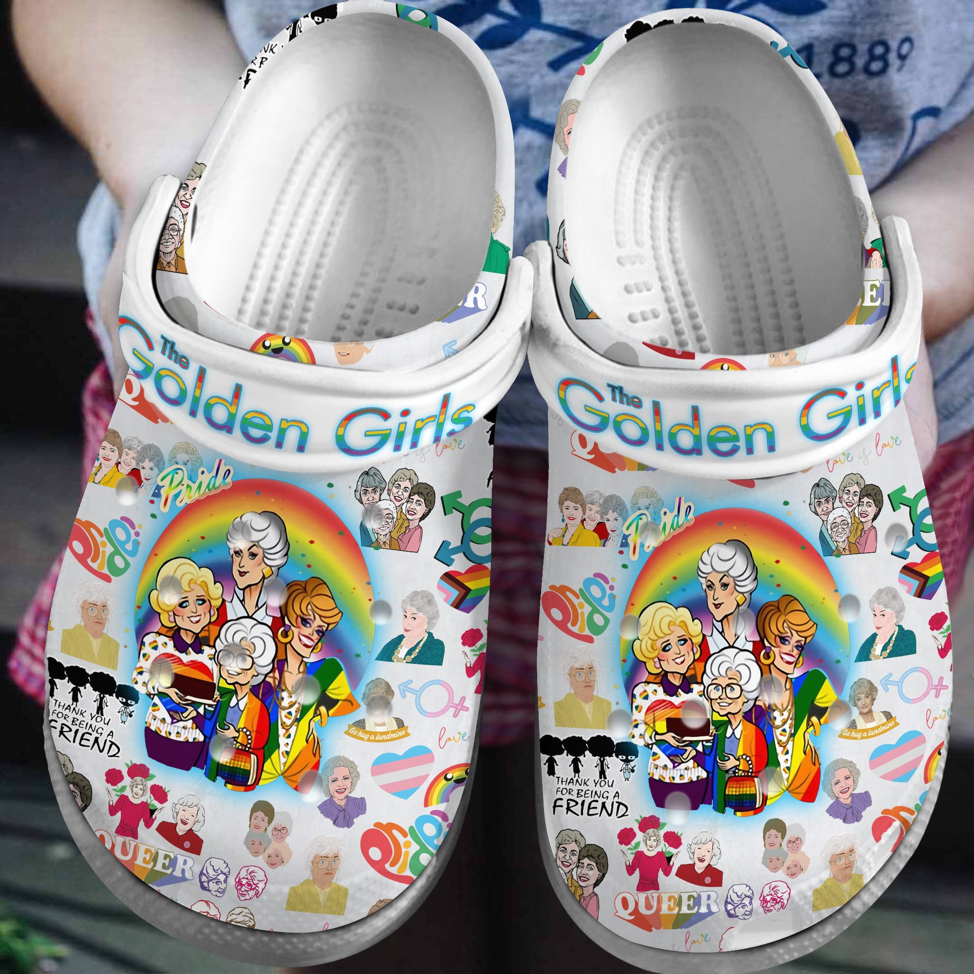 The Golden Girls TV Series Crocs Crocband Clogs Shoes Comfortable For Men Women and Kids